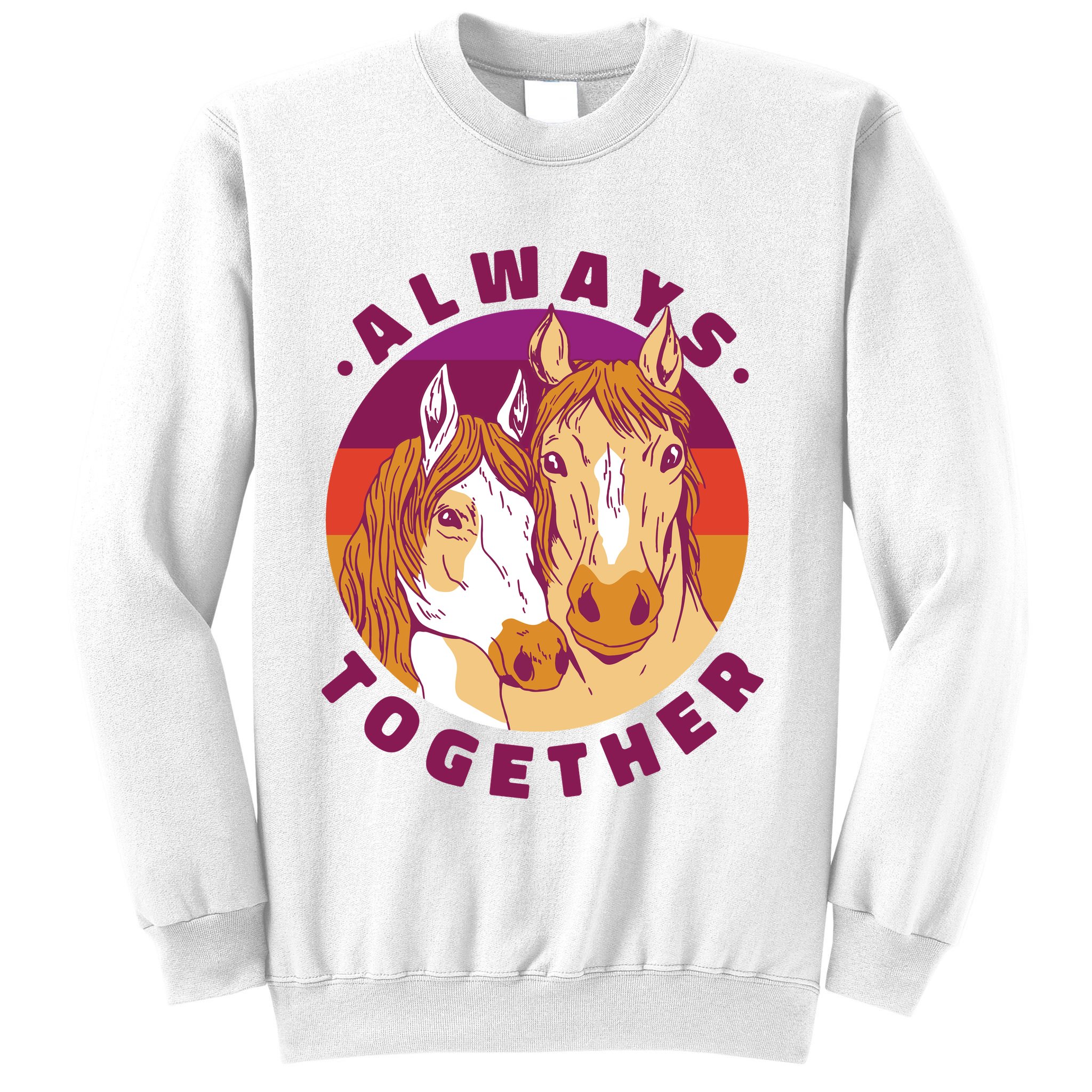 Always Together Horses Sunset Sweatshirt