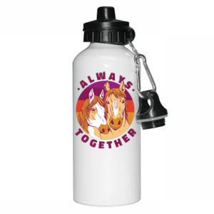 Always Together Horses Sunset Aluminum Water Bottle