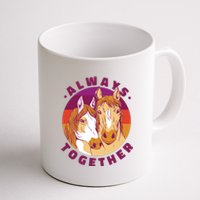 Always Together Horses Sunset Coffee Mug