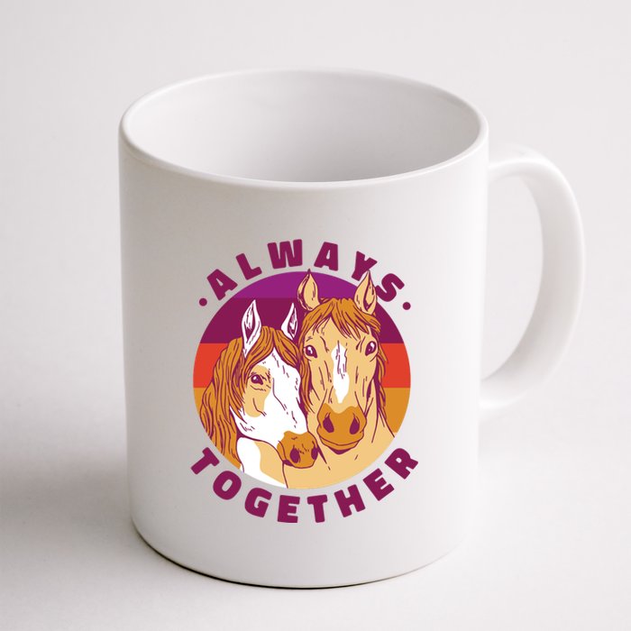 Always Together Horses Sunset Coffee Mug