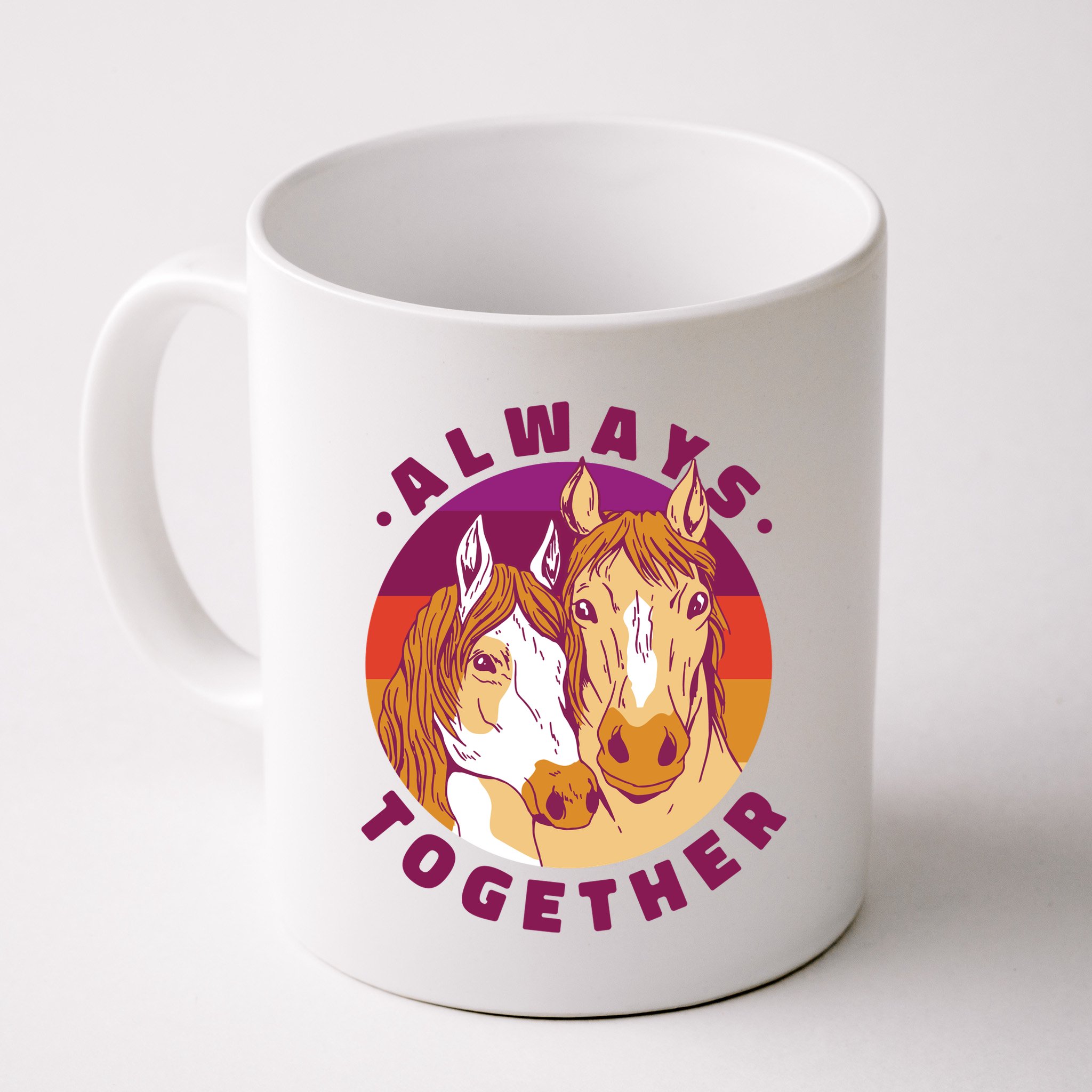 Always Together Horses Sunset Mug