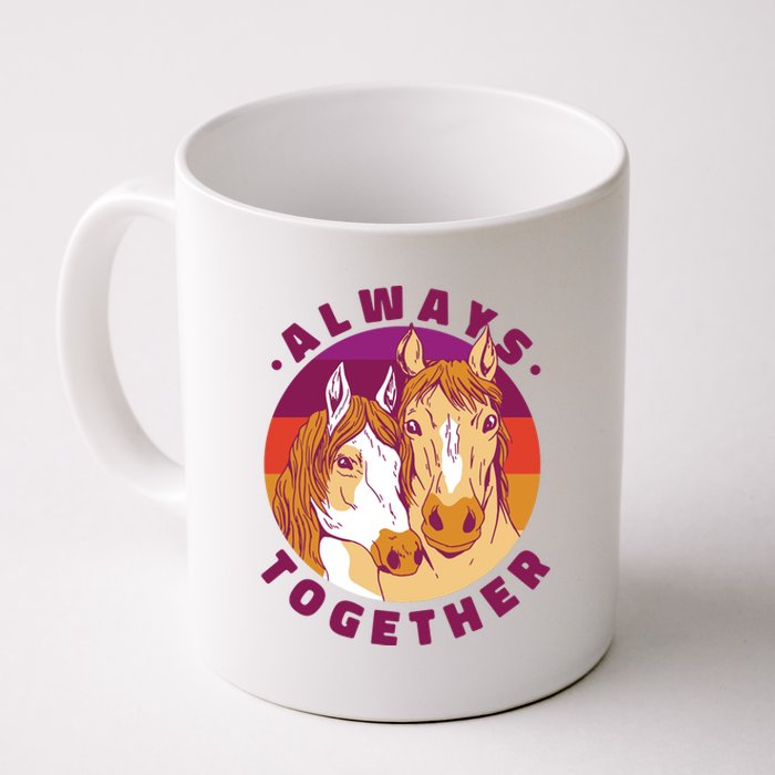 Always Together Horses Sunset Coffee Mug