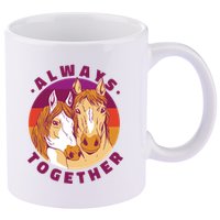 Always Together Horses Sunset 11oz C Handle Ceramic Mug