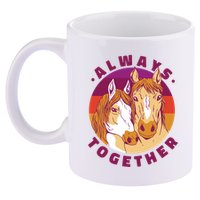 Always Together Horses Sunset 11oz C Handle Ceramic Mug