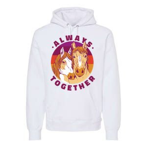 Always Together Horses Sunset Premium Hoodie