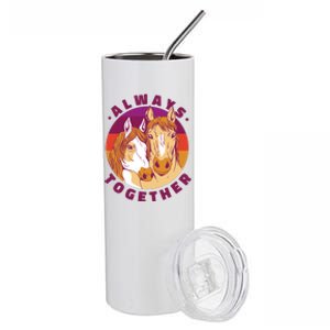 Always Together Horses Sunset Stainless Steel Tumbler