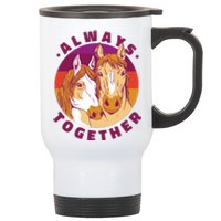 Always Together Horses Sunset Stainless Steel Travel Mug