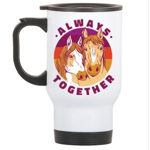 Always Together Horses Sunset Stainless Steel Travel Mug