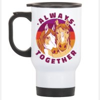 Always Together Horses Sunset Stainless Steel Travel Mug