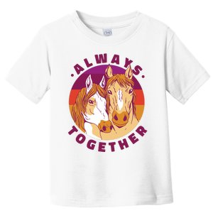 Always Together Horses Sunset Toddler T-Shirt