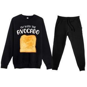 Avocado Toast Halloween Costume Hilariously Clever! Premium Crewneck Sweatsuit Set