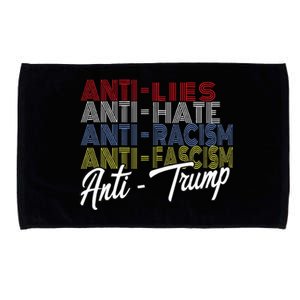 Anti Trump Hate Lies And Fascism Resist Vote Nov 5 2024 Microfiber Hand Towel