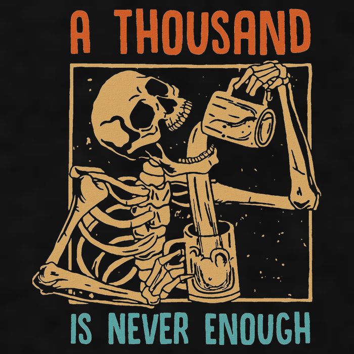 A Thousand Is Never Enough Skeleton Sober Sobriety Recovery Ladies PosiCharge Tri-Blend Wicking Tank