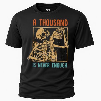 A Thousand Is Never Enough Skeleton Sober Sobriety Recovery Performance Shirt