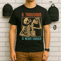 A Thousand Is Never Enough Skeleton Sober Sobriety Recovery T-Shirt