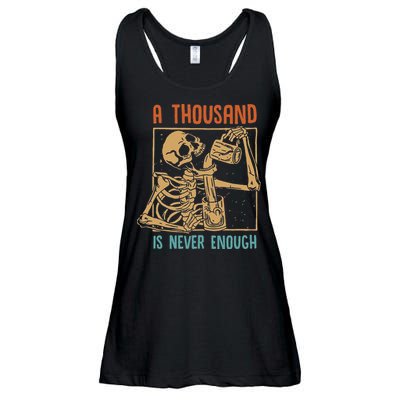 A Thousand Is Never Enough Skeleton Sober Sobriety Recovery Ladies Essential Flowy Tank