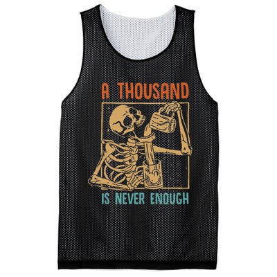 A Thousand Is Never Enough Skeleton Sober Sobriety Recovery Mesh Reversible Basketball Jersey Tank