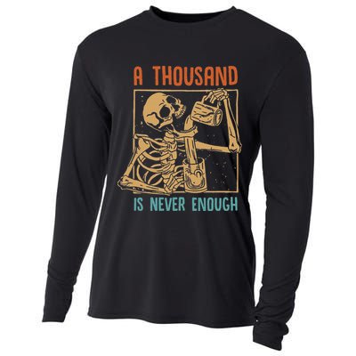 A Thousand Is Never Enough Skeleton Sober Sobriety Recovery Cooling Performance Long Sleeve Crew