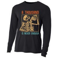 A Thousand Is Never Enough Skeleton Sober Sobriety Recovery Cooling Performance Long Sleeve Crew