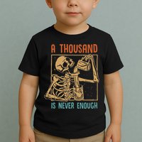 A Thousand Is Never Enough Skeleton Sober Sobriety Recovery Toddler T-Shirt