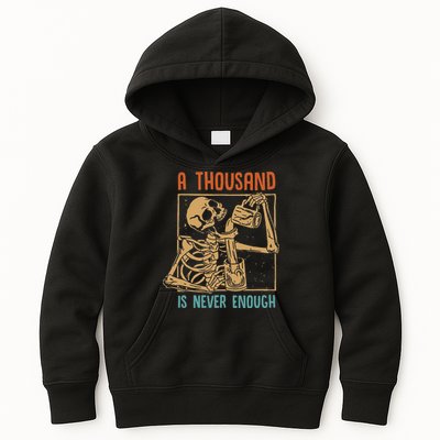 A Thousand Is Never Enough Skeleton Sober Sobriety Recovery Kids Hoodie