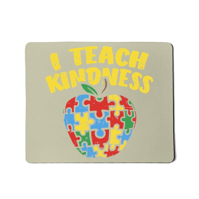 Autism Teacher I Teach Kindness Apple Puzzle Awareness Mousepad