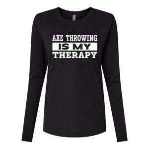 Axe Throwing Is Competition Throwing Axe On A Ax Throwing Womens Cotton Relaxed Long Sleeve T-Shirt