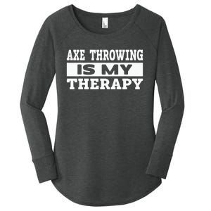 Axe Throwing Is Competition Throwing Axe On A Ax Throwing Women's Perfect Tri Tunic Long Sleeve Shirt