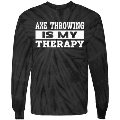 Axe Throwing Is Competition Throwing Axe On A Ax Throwing Tie-Dye Long Sleeve Shirt