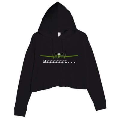 A10 Thunderbolt Ii Warthog Funny Graphic Crop Fleece Hoodie