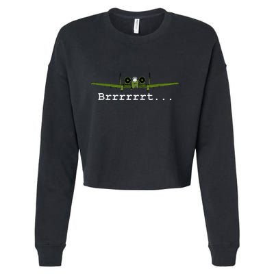 A10 Thunderbolt Ii Warthog Funny Graphic Cropped Pullover Crew