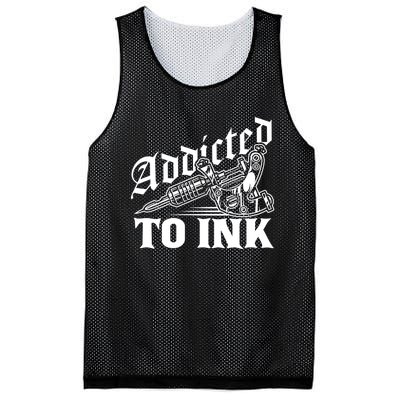 Addicted To Ink Tattoo Lover Tattoo Artist Mesh Reversible Basketball Jersey Tank