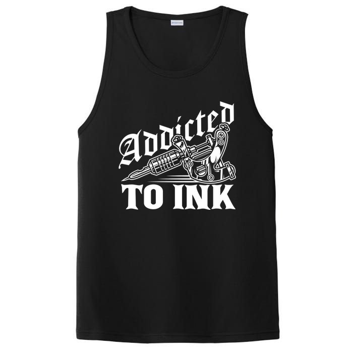 Addicted To Ink Tattoo Lover Tattoo Artist PosiCharge Competitor Tank