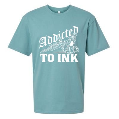 Addicted To Ink Tattoo Lover Tattoo Artist Sueded Cloud Jersey T-Shirt