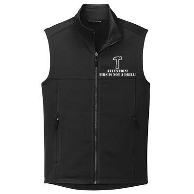 Attention! This Is Not A Drill! Dad Joke Father's Day Gift Meaningful Gift Collective Smooth Fleece Vest