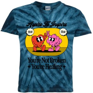 Aspire To Inspire (Mental Health) (Mind & Heart) Kids Tie-Dye T-Shirt