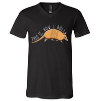 Armadillo This Is How I Roll Wildlife Armored Shell V-Neck T-Shirt