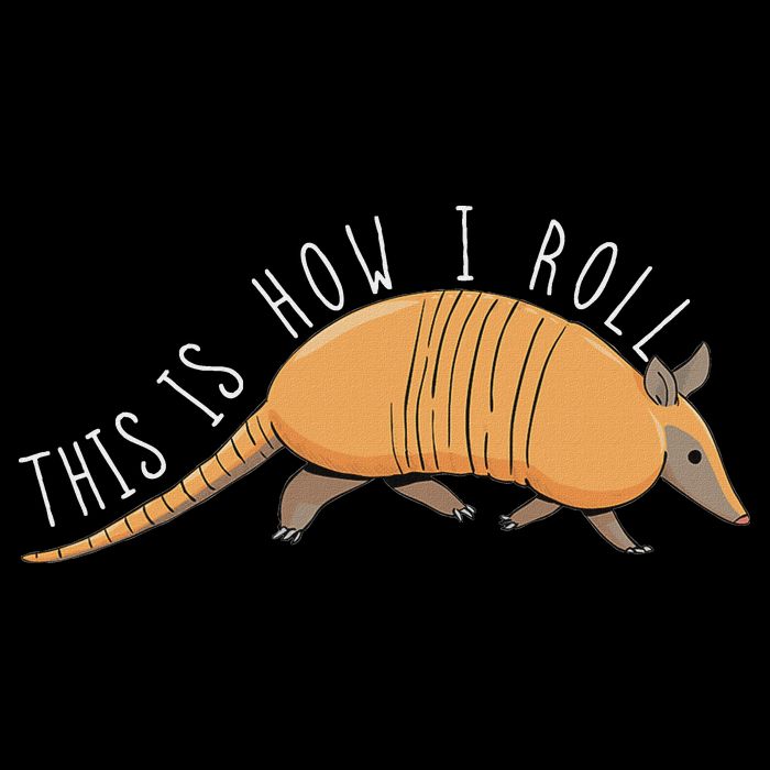 Armadillo This Is How I Roll Wildlife Armored Shell Baby Bodysuit