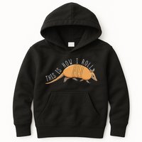 Armadillo This Is How I Roll Wildlife Armored Shell Kids Hoodie
