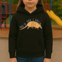 Armadillo This Is How I Roll Wildlife Armored Shell Kids Hoodie