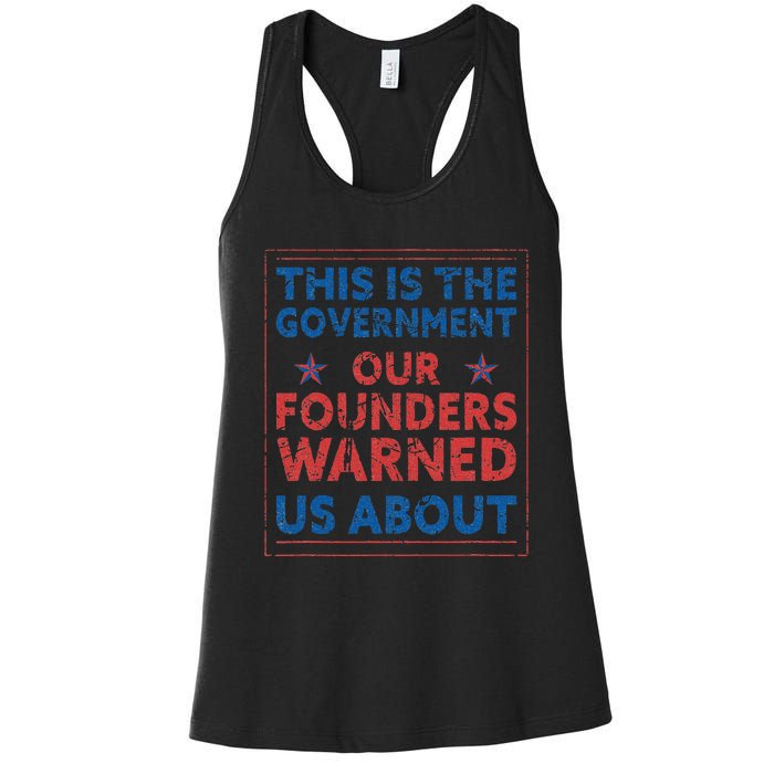 America This Is The Government Our Founders Warned Us About Women's Racerback Tank