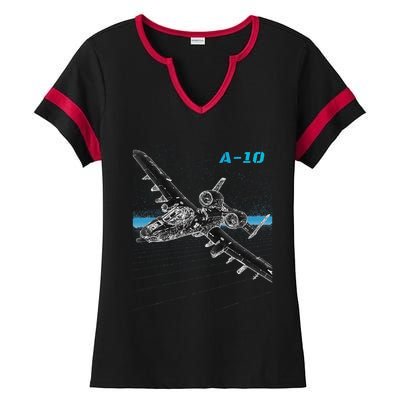 A10 Thunderbolt Ii Ladies Halftime Notch Neck Tee