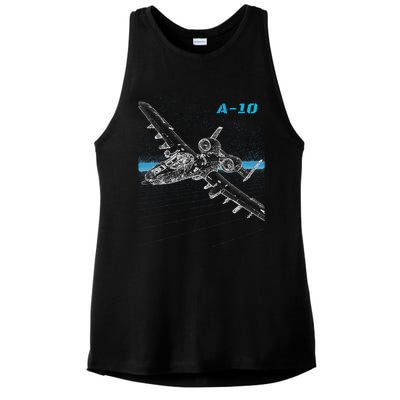 A10 Thunderbolt Ii Ladies PosiCharge Tri-Blend Wicking Tank