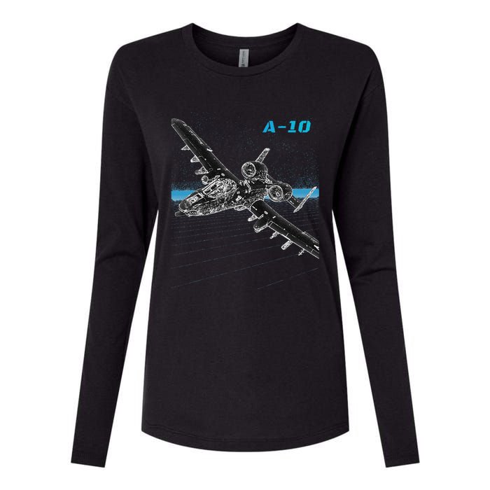 A10 Thunderbolt Ii Womens Cotton Relaxed Long Sleeve T-Shirt