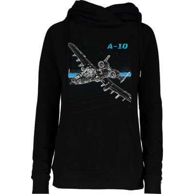 A10 Thunderbolt Ii Womens Funnel Neck Pullover Hood