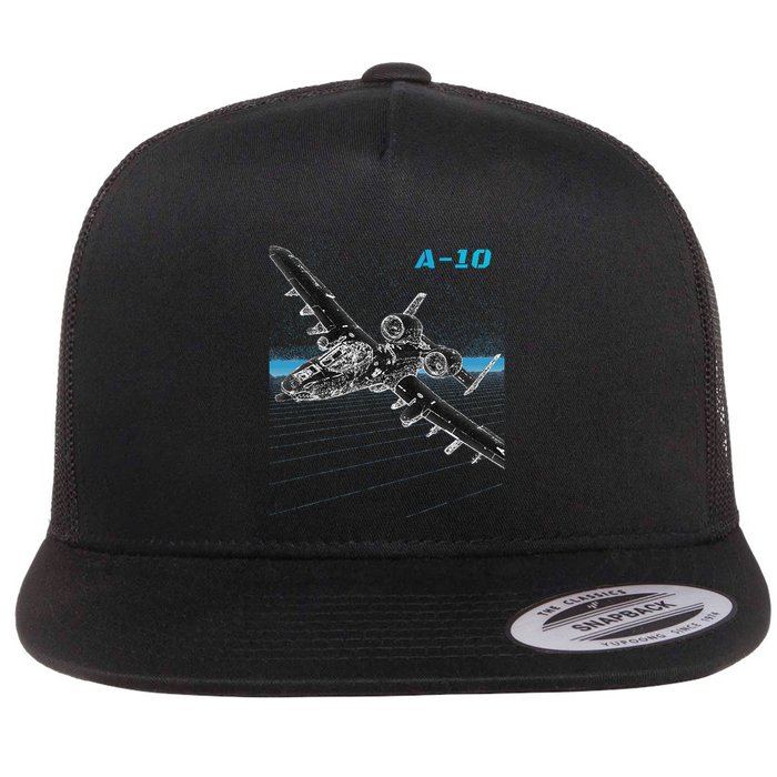 A10 Thunderbolt Ii Flat Bill Trucker Hat