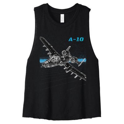 A10 Thunderbolt Ii Women's Racerback Cropped Tank