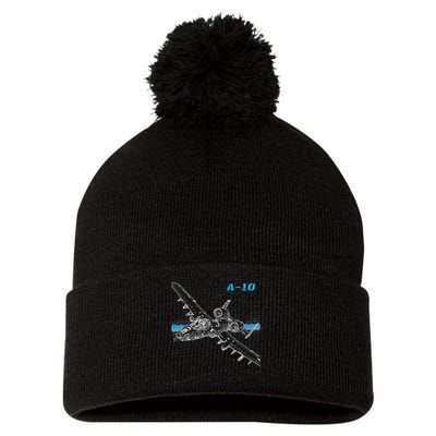 A10 Thunderbolt Ii Pom Pom 12in Knit Beanie