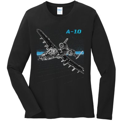 A10 Thunderbolt Ii Ladies Long Sleeve Shirt