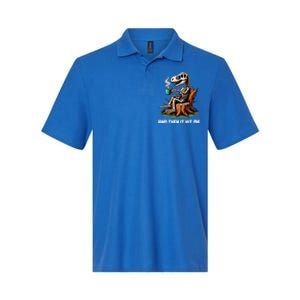 And Then It Hit Me Dinosaur Trex Skeleton Coffee Halloween Gift Softstyle Adult Sport Polo